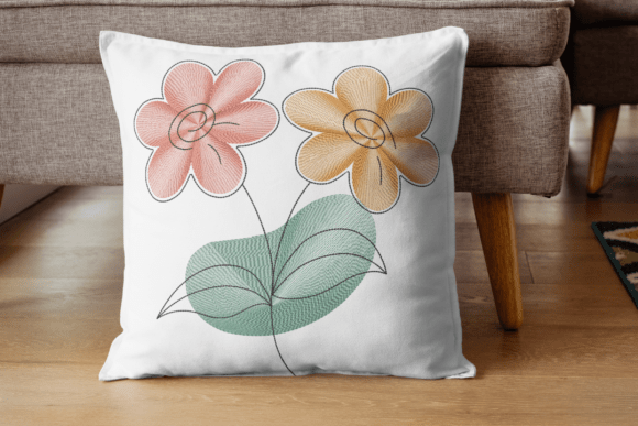 Colorful Dual Flower Embroidery Design Review