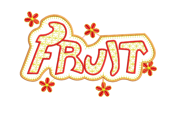 Fruit Word Embroidery Design Review for Boutiques