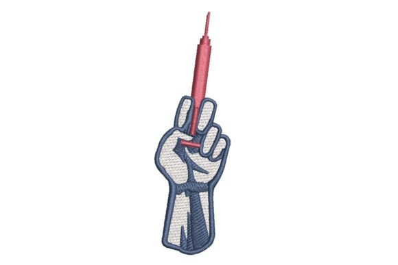 Labor Day Fist with Syringe Embroidery Design Review