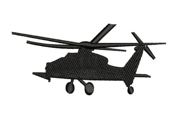 Military Helicopter Silhouette Embroidery Design Review