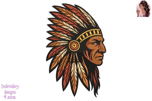 Native Warrior Chief Profile Embroidery Review