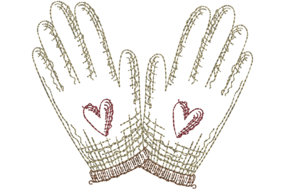Primitive Hands to Work Gloves Embroidery File Review