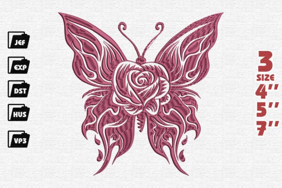 Rose Butterfly Embroidery Design Review