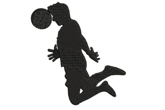Soccer Player Heading Ball Silhouette Embroidery Design Review